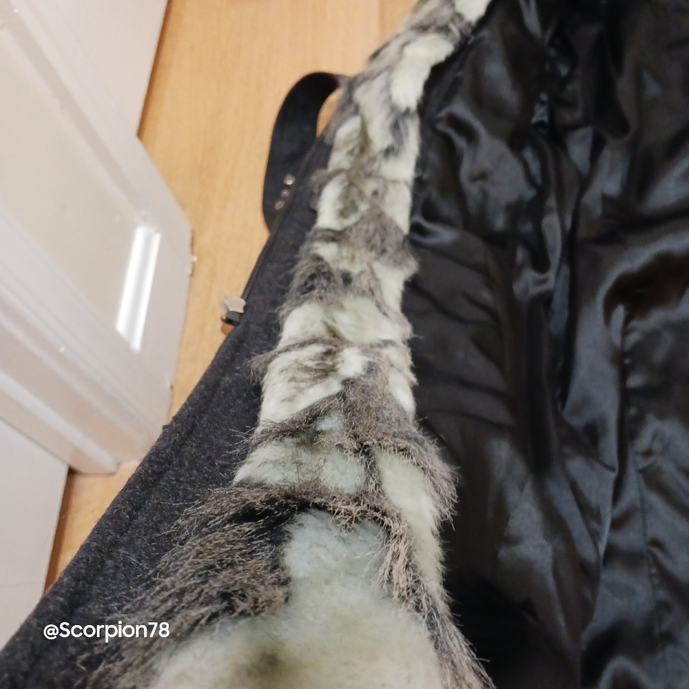 Laundry X Shelli Segal Wool/Faux Fur Parka Military Jacket Size 14 for Women - Picture 10 of 10